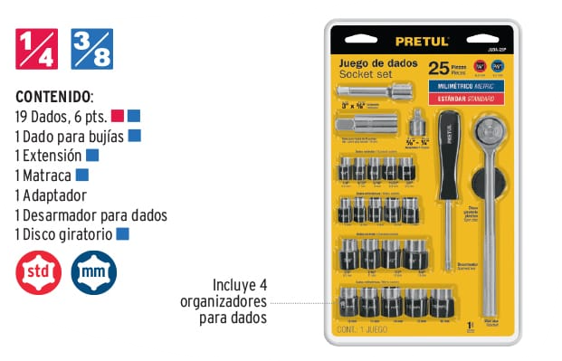 JUEGO DADOS 29 PZS JUDA-29P