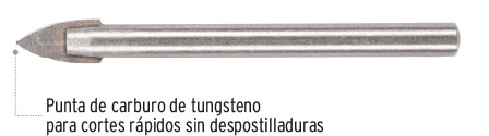 BROCA PARA VIDRIO Y AZULEJO 1/4