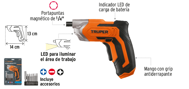 DESTORNILLADOR INALAMBICO 3.6 V PROF.
