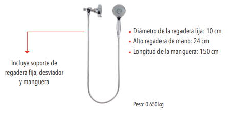 REGADERA DE TELEFONO 3008C