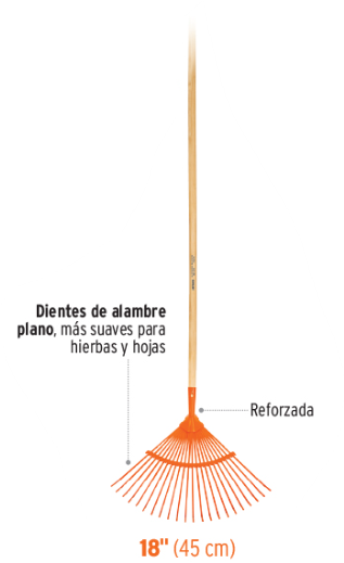 ESCOBA PARA JARDIN CURVA