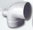 CODO PVC 4" SALIDA TRASERA 2"