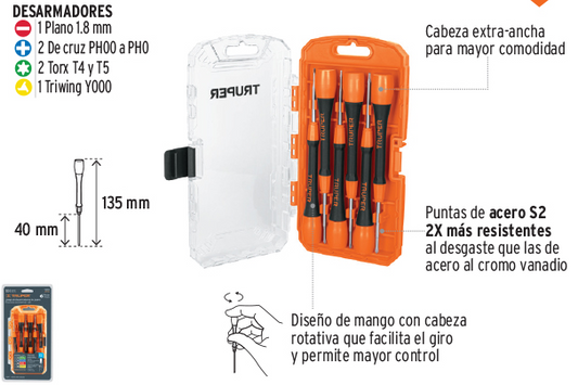 JUEGO DESARMADOR PARA JOYERO JOY-6