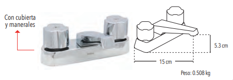 MEZCLADORA PARA LAVABO