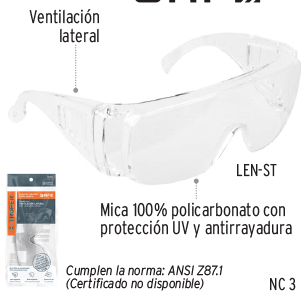 LENTES SEGURIDAD GRIS LEN-SN
