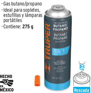 GAS BUTANO LATA 275GR