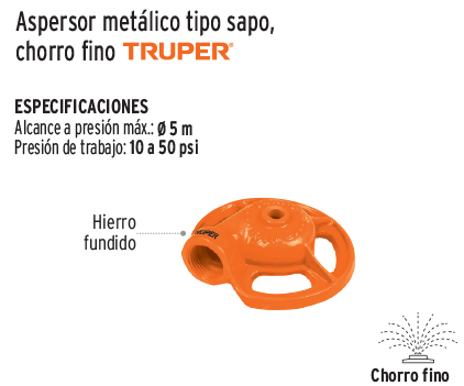 ASPERSOR METALICO SAPO-1