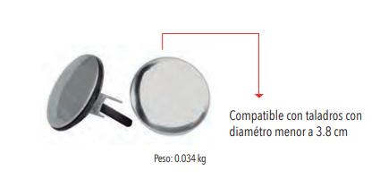JUEGO  TAPON CUBRE TALADRO C/2 PZS