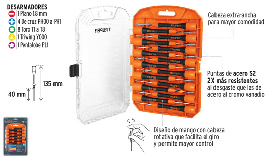 JUEGO DESARMADOR PARA JOYERO JOY-15