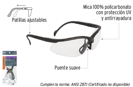 LENTES SEGURIDAD LEDE-ST