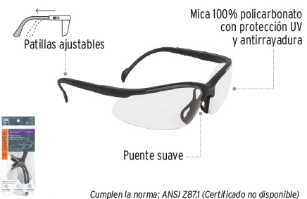 LENTES SEGURIDAD LEDE-SN