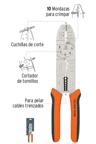 PINZA PELACABLE PECA-10