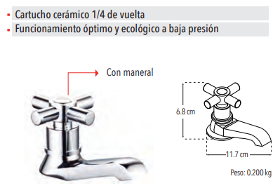 LLAVE INDIVIDUAL P/LAVABO