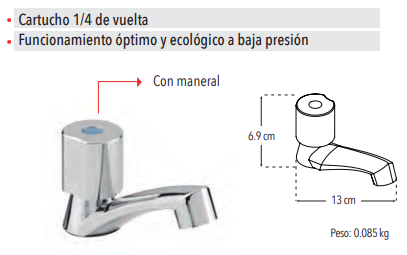 LLAVE INDIVIDUAL P/LAVABO