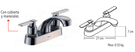 MEZCLADORA PARA LAVABO