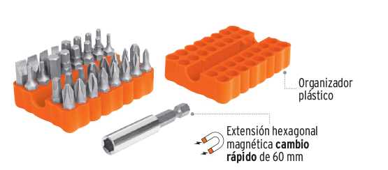 JUEGO PUNTAS PARA DESARMADOR PUN-33