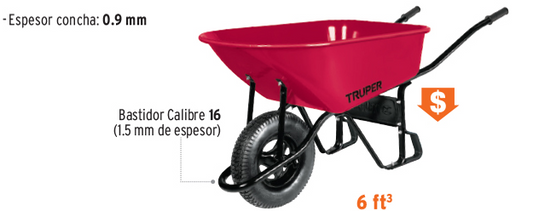 CARRETILLA ROJA CAT-60FF IMPONCHABLE