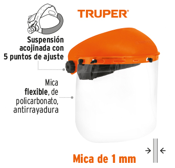 CARETA PROTECTOR TRANSPARENTE