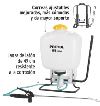 FUMIGADOR MOCHILA 15LTS FM-15P