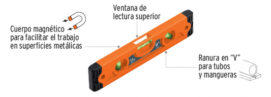 NIVEL TORPEDO MAGNETICO 9'' NT-9