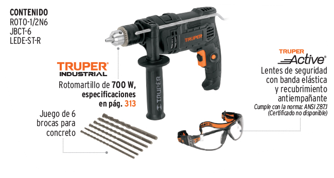 COMBO ROTOMARTILLO 650W
