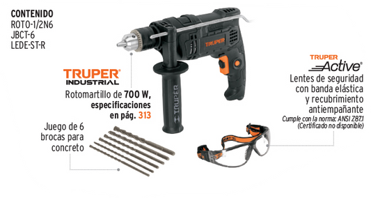 COMBO ROTOMARTILLO 650W