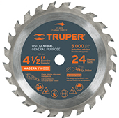 DISCO SIERRA PARA MADERA 4-1/2 24 DIENTES