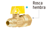VALVULA PARA GAS 1/2 X 3/8
