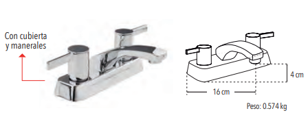 MEZCLADORA PARA LAVABO
