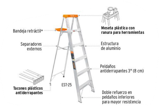 ESCALERA TIJERA  ESCALONES
