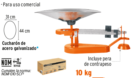 BASCULA MECANICA CON CUCHARON 10 KG BAS-10M