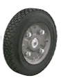 RUEDA DE HULE SOLIDO 8" DOBLE BALERO