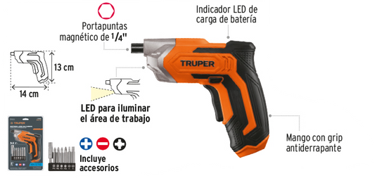 DESTORNILLADOR INALAMBICO 3.6 V PROF.