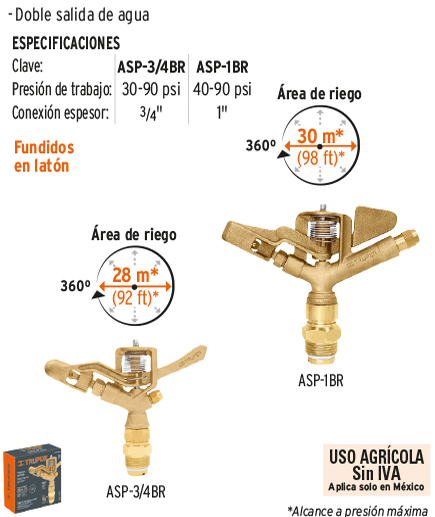 ASPERSOR AGRICOLA 3/4
