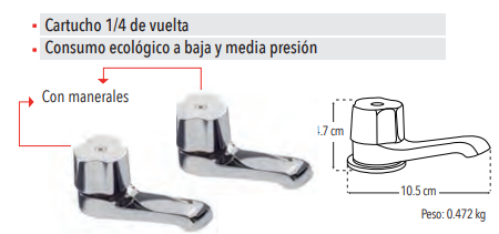 LLAVE INDIVIDUAL P/LAVABO