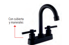 MEZCLADORA PARA LAVABO NEGRO