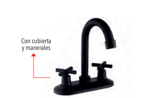 MEZCLADORA PARA LAVABO NEGRO