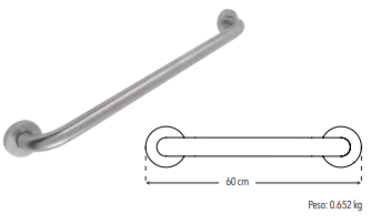 BARRA DE SEGURIDAD RECTA 1 1/4 x 24'' DICA