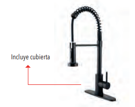 MEZCLADORA PARA FREGADERO NEGRO