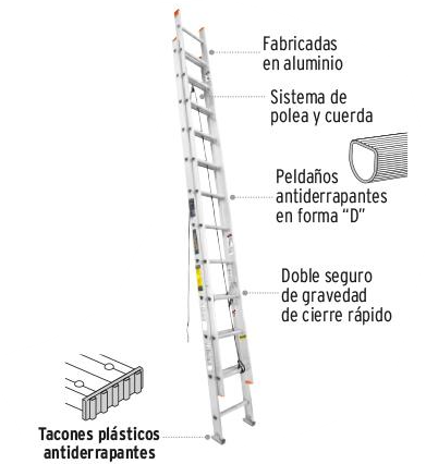 ESCALERA EXTENSION 24 ESCALONES