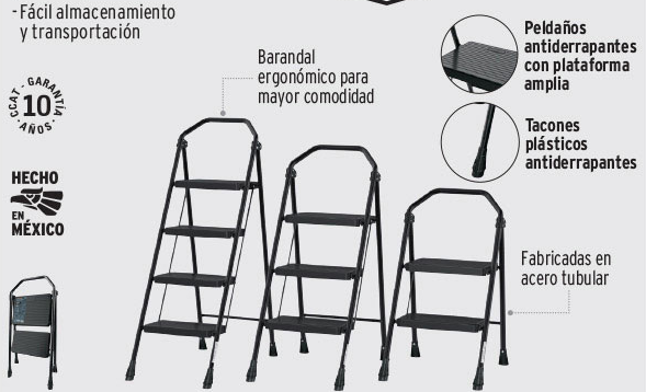 ESCALERA PLEGABLE  ESCALONES